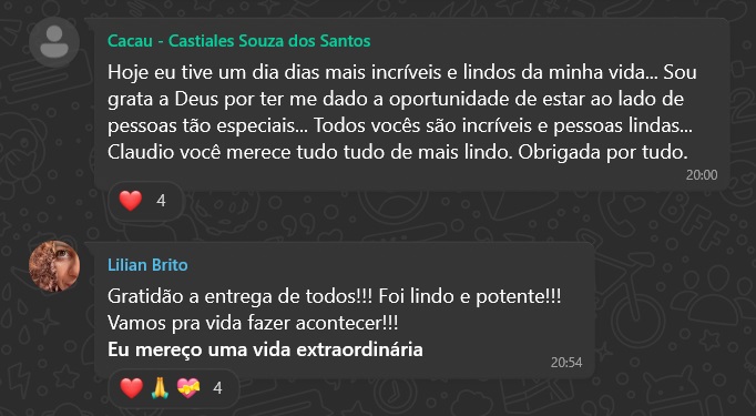Depoimento - Ativação da Prosperidade